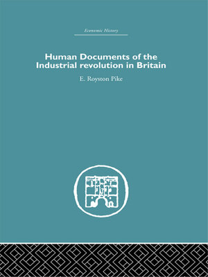 cover image of Human Documents of the Industrial Revolution In Britain